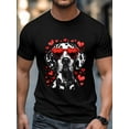 thumbnail image 4 of Men's T-Shirt Red Love Dog Dalmatian Short Sleeve Casual Tee Classic Crew Neck T-Shirt for Men, L, 4 of 6