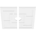 thumbnail image 2 of 34"OD x 5"ID x 11 3/4"C x 1"P Knox Architectural Grade PVC Contemporary Ceiling Medallion, Two Piece, 2 of 11