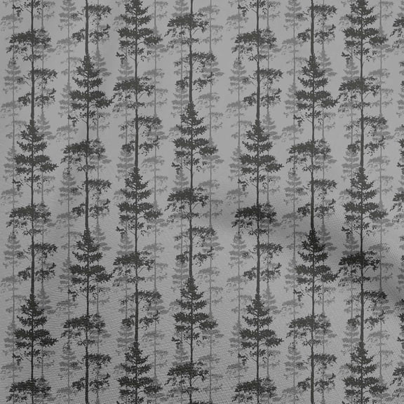 oneOone Polyester Spandex Gray Fabric Tropical Tree Fabric For Sewing Printed Craft Fabric By The Yard 56 Inch Wide