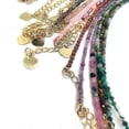 thumbnail image 4 of Collar de cuentas de piedras preciosas facetadas de 2 a 3 mm, cristal de cuarzo rosa, turmalina, lapislázuli, piedra Tianhe, pulsera de 15 a 18 cm, 4 of 5