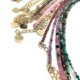 thumbnail image 4 of Collar de cuentas de piedras preciosas facetadas de 2 a 3 mm, cristal de cuarzo rosa, turmalina, lapislázuli, gargantilla, 1 circón, collar de 38 a 40 cm, 4 of 5