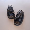thumbnail image 3 of Esho Girls Summer Beach Sandals, Kids Home Slippers, Little Girls Flats Shoes Cute Bow Slide Sandals For Indoor Outdoor, Size 21-30, 3 of 6