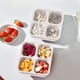 thumbnail image 4 of Bento Box Lunch Containers | 4 Compartment Reusable Divided Food Storage | Wheat Straw Plastic | Leak-Proof Stackable | Microwave Dishwasher Safe | 2 Pack | Blue Green Beige | 6.5x6.1x2.17 Inch, 4 of 7