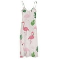 thumbnail image 5 of Flamingo Pattern Design Sleeveless Dress Woman Fashion Long Dresses Women's Summer Suit Dress 2025, 5 of 7
