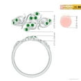 thumbnail image 5 of ANGARA Natural Nature Inspired Pave-Set Emerald Leaf and Vine Ring in 14K White Gold for Women (Size-1.3mm) | May Birthstone, Birthday, Anniversary, Jewelry Gift for Women | Natural Emerald Ring, 5 of 9