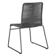 thumbnail image 4 of Fyth 23 Inch Side Dining Chair, Set of 2, Charcoal Rope Woven Seat, Metal, 4 of 5