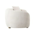 thumbnail image 3 of Pasargad Home Zarina Upholstered Modern Sofa with 2 Pillows in Ivory, 3 of 8