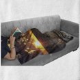 thumbnail image 6 of Beach Soft Flannel Fleece Blanket, Dramatic Sunrise in Cancun Cloudscape Skyline Calm Ocean Coastal Picture, Cozy Plush for Indoor and Outdoor Use, 70" x 90", Blue Grey Orange Yellow, by Ambesonne, 6 of 6