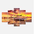 thumbnail image 2 of Beau Bateau sous Ciel Jaune - Art Moderne sur Toile, 2 of 3