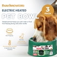 thumbnail image 3 of Farm Innovators P-60 1.5 Galones 60 Vatios Calentado Tazón De Agua Para Mascotas Control Termostático Y Cable Anti Masticación Verde (Paquete De 3), 3 of 5