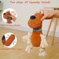 thumbnail image 4 of 1pc Dog Design Pet Grinding Teeth Squeak Plush Toy Durable Chew Toy For Dog Interactive Supply, 4 of 4