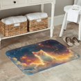 thumbnail image 7 of Sikiie Starry Sky Constellation Cat Print Flannel Anti-slip Floor Mat 16x24in, Thickened Dustproof Entrance Door Mat Floor Mat for Kitchen, Bathroom, Laundry Room, 7 of 7