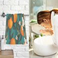 thumbnail image 7 of Yayeee 2 Pack Hand Towels for Bathroom 100% Cotton 16" x 28" Soft Absorbent Kitchen Towel, Orange Leaves, 7 of 7