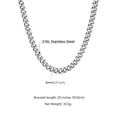 thumbnail image 6 of FaithHeart Cuban Link Chain Necklace for Men Stainless Steel Silver Jewelry Gift with Card To My Son Birthday Christmas Graduation 6mm 20" Fathers Day Gift for Dad, 6 of 6