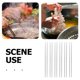 thumbnail image 3 of 6 Pairs Stainless Steel Chopsticks With Threaded: Non Slip Extra Long 15 Inch/38.8 CM Round Reusable Cooking Chopsticks For Hot Pot Noodle Frying Food, 3 of 3
