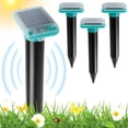 thumbnail image 4 of 4Pcs Solar Mole Repeller Waterproof Ultrasonic Animal Mole Repellent Solar Powered Gopher Repeller Spike Outdoor Snake Rat Repeller for Farm Yard Lawn Garden, 4 of 11