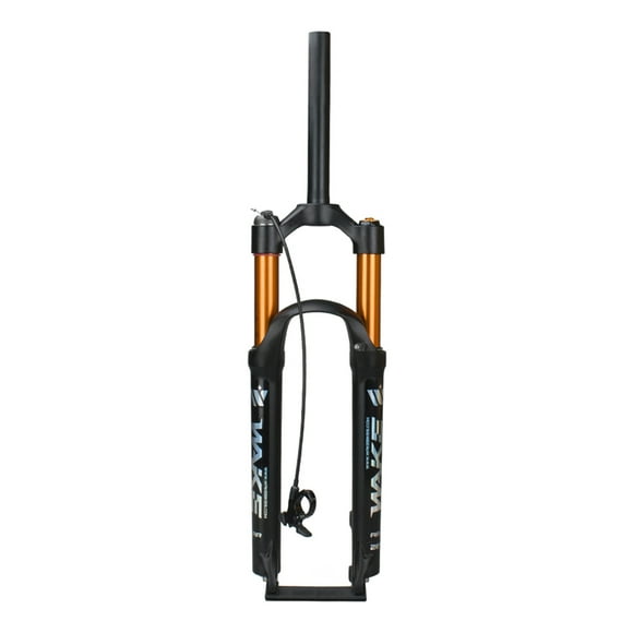 Mountain Bike Air Suspension Front Fork with Wire Remote Control Lock MTB Bicycle Straight Tube Front Fork