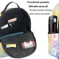 thumbnail image 5 of Lightweight Backpack With Adjustable Shoulder Strap Empty Bag Upright 12×14.5in For Weekend Holiday Travel Hiking White Tie-Dye Background Rainbow Colors_4, 5 of 5