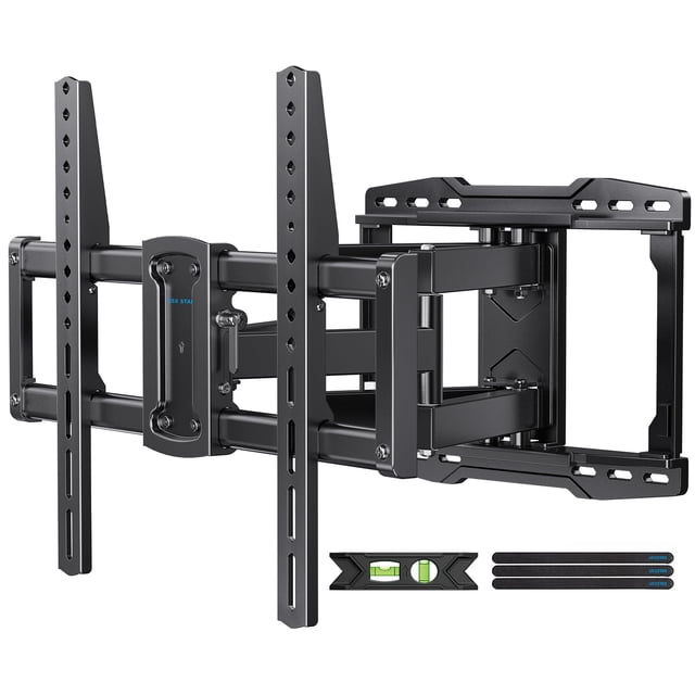 USX STAR Soporte de pared para TV de movimiento completo con certificación UL para la mayoría de televisores de 37 a 86 pulgadas, soporte giratorio para TV con nivel de extensión inclinable, VESA máx.