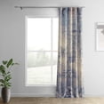 thumbnail image 3 of Lake Blue Abstract Textured Printed Cotton Curtain (1 Panel), Lake Blue, 50W X 84L, 3 of 10
