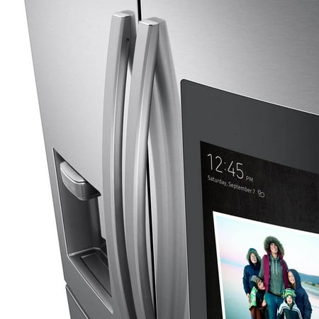 Samsung - Family Hub 22.2 Cu. Ft. 4-Door French Door Counter-Depth  Fingerprint Resistant Refrigerator - Stainless steel