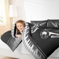 thumbnail image 4 of Feelyou Modern Musical Note Full Size Comforter Sets, Pop Music Lover Bedding Comforter Set, Saxophone Piano Print Reversible Bedding Sets, Super Cozy Room Decor, 3 Pieces, 4 of 8