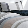 thumbnail image 2 of Nautica Tideway Collection King Quilt 100% Cotton Light-Weight Reversible Bedding, Tan/Grey, 2 of 2