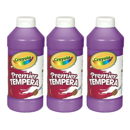 Crayola Premier Tempera Paint, 16 oz, Violet, Pack of 3