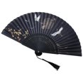 thumbnail image 1 of Folding Fan Chinese Style Hand Held Fan Traditional Folding Fan Vintage Fan with Tassel, 1 of 3