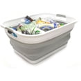 thumbnail image 4 of (Gray)45*27*60cm,Collapsible Plastic Laundry Basket - Foldable Pop Up Storage Container/Organizer - Portable Washing Tub - Space Saving Hamper/Basket, 4 of 6
