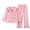 R33-Pink, variant on Girls Clothes 2 Piece Outfits Long Sleeve Pajamas Kids Sleepwear Cartoon Print Tops Pants Soft Loungewear Outfit Toddler Children Nightwear 5-6 Years