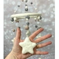 thumbnail image 4 of Wool Stars Nursery Mobile for Baby's Room Decoration, Unisex White Grey Taupe, 4 of 5