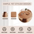 thumbnail image 6 of PORKISS Round Dining Table, Wood Kitchen Table for 4, Farmhouse Table for Kitchen, Dining Room, Walnut, 6 of 8