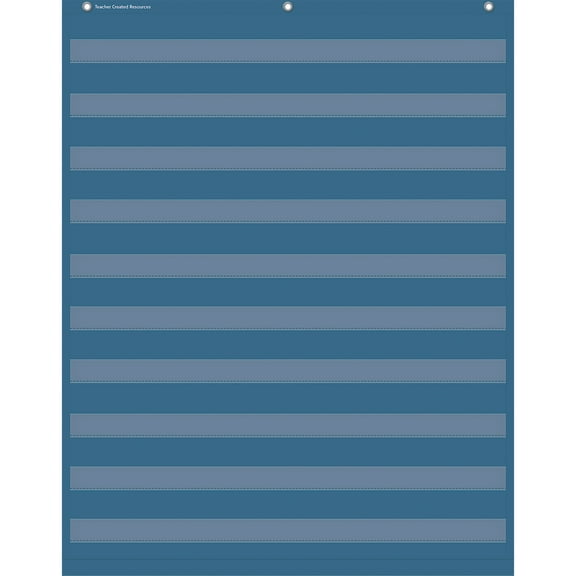 Teacher Created Resources Slate Blue 10 Pocket Chart, 34" x 44"