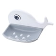 thumbnail image 4 of DECORNIJIA Modern Wall Hanging Soap Holder Draining Soap Box For Shower Adorable Whale Dish, 4 of 8