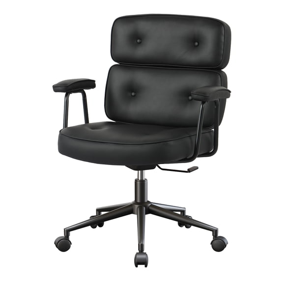 edx PU Leather Home Office Chair, 350LBS Heavy Duty, 8 Hours Ergonomic High Back Desk Chair with Lumbar Support, Big and Tall Computer Chair for Work, Black