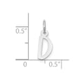 thumbnail image 2 of FJC Finejewelers 10 kt White Gold Small Slanted Block Initial D Charm 15 mm x 6 mm, 2 of 4