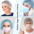 thumbnail image 4 of Disposable Bouffant Caps, 21inches Hair Net, Elastic Dust Cap for Food Service, Sleeping Head Cover (Blue), 4 of 6