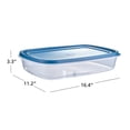 thumbnail image 3 of Mainstays Reusable Food Storage Containers, Large Rectangle, Plastic, 2 Pack – 2 Containers with Lids, 1.5 Gallons,Ideal for Meal Planning, 3 of 10