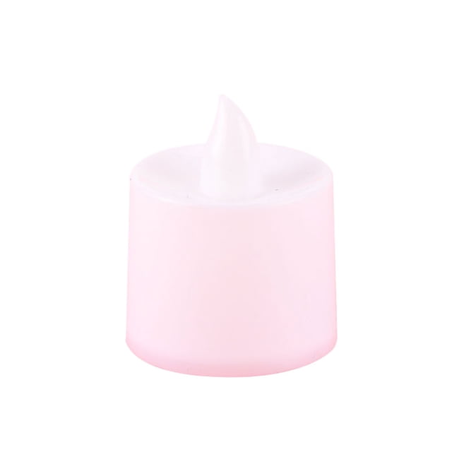 Tealight LED Candles Plastic Material Romantic Style Smoke Free Tea Lights Battery Operated For Indoor OutdoorWhite Shell