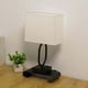 thumbnail image 5 of RKSTN Wall lamps Bedside Table Lamp With 2 USB Charging Portsh And 2 AC Sockets Press Lamp With Fabric Linen Shade For Living Room Bedroom Office Reading Work, 5 of 8