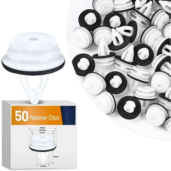 GOOACC 50Pcs Door Panel Lining Rear Window Retainer with Sealer Fastener Rivet Clips Compatible with BMW E46 E90 F30 X5 X3 E60 51418224768 51410407984