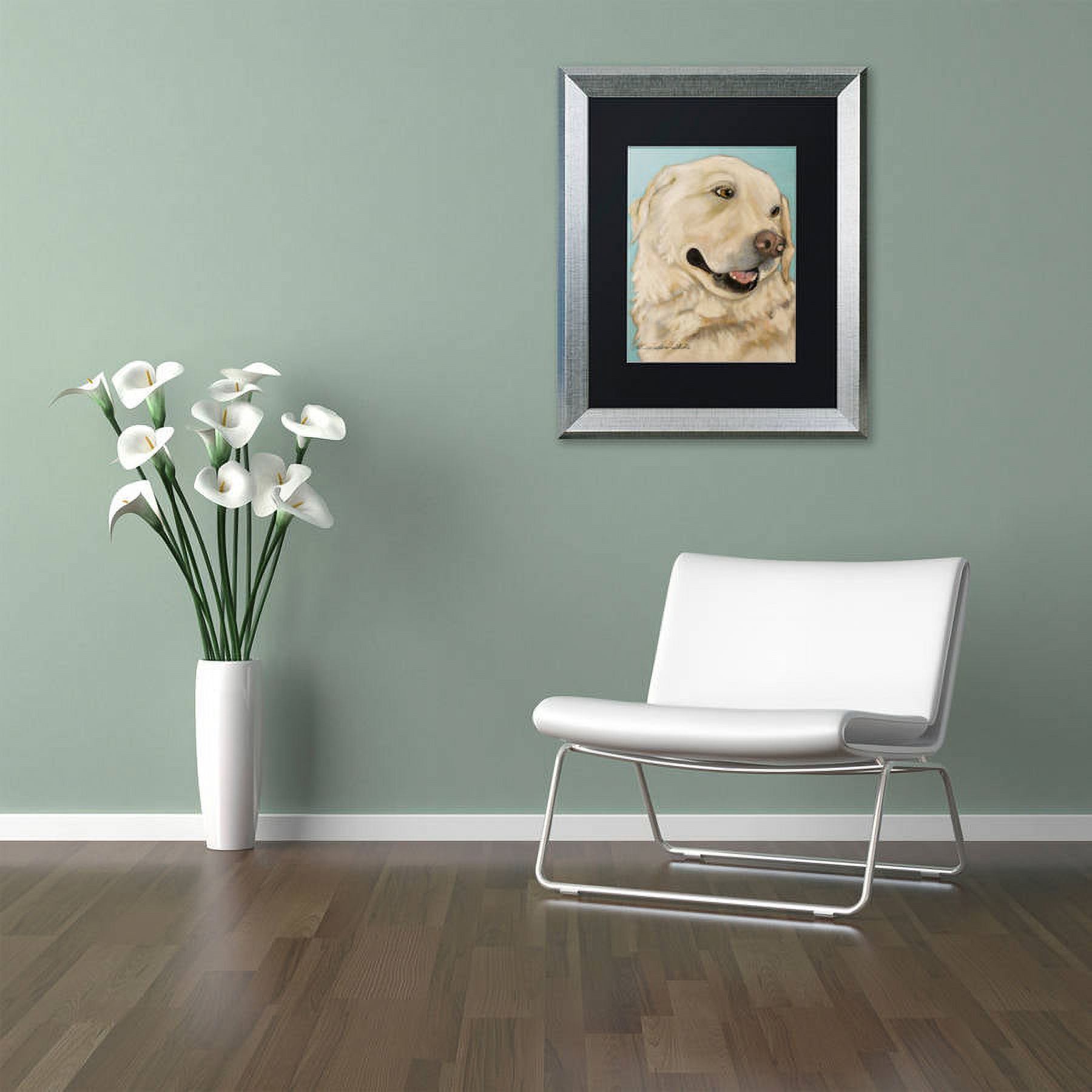 Trademark Fine Art "Jasper" Canvas Art by Pat Saunders-White, Black Matte, Silver Frame