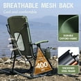 thumbnail image 2 of PORTAL Oversized Folding Camping Rocking Chair Portable Outdoor Rocker High Back with Hard Armrests Carry Bag Included Supports 400 lbs Mesh Back, Green, 2 of 8