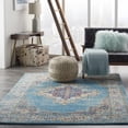 thumbnail image 4 of 4â€™x6â€™ Light Blue Distressed Medallion Area Rug, 4 of 6