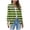 Army Green, variant on Cardigans for Women 2024 Basic Striped Print 3/4 Sleeve Fashion Cardigans Teen Girls Lightweight Blouse Tops Coat Juniors Casual Cozy Duster Jackets,Blue,Medium