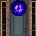 thumbnail image 5 of 18 Inch Prelit Halloween Bat Wreath with 20 LED Purple Lights for Front Door Halloween Wreath Decorations Spooky Glitter Wreath Battery Operated Halloween Decor Home Party Wall Indoor Outdoor Decor, 5 of 5
