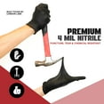 thumbnail image 6 of London Labs 4 Mil Disposable Nitrile Exam Gloves, Latex Free & Powder Free Gloves for Medical, food safe, EMT, Cleaning, Cooking - 200ct X-small Synsafe black gloves, 6 of 7