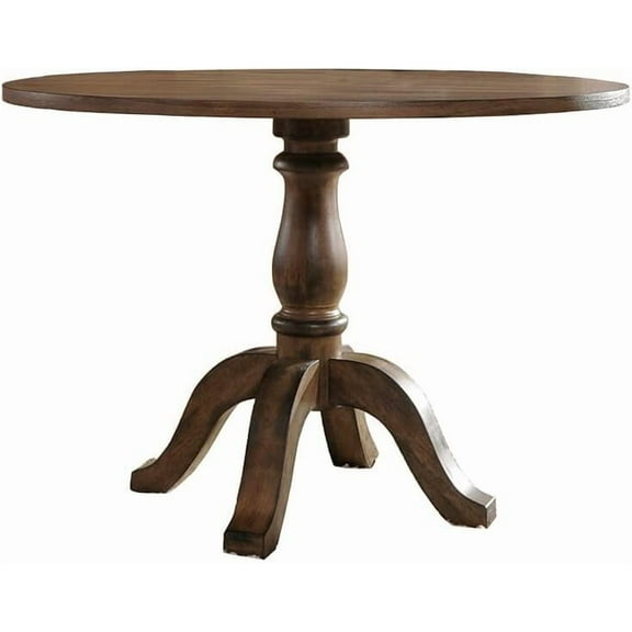 Best Master Furniture 42 in. Round Dining Table, Vintage Brown