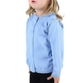 thumbnail image 5 of HWJAD Cotton Basic Long Sleeve Cardigan Sweater for 1-7Y Kids Girl Boy Uniform Button Knit Coat, 5 of 6